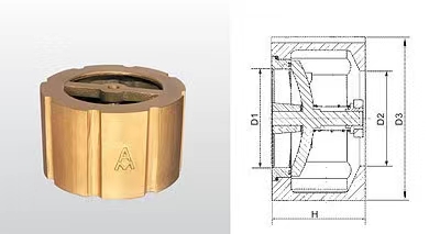 来宾H72X-16T黄铜消声止回阀