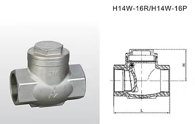 来宾H14W-16P不锈钢止回阀